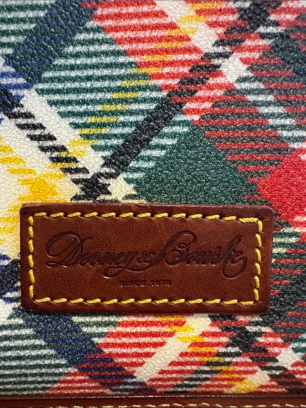 Multicolor Plaid Women or Men’s (TABLET/KINDLE) Pouch with Brown Trim